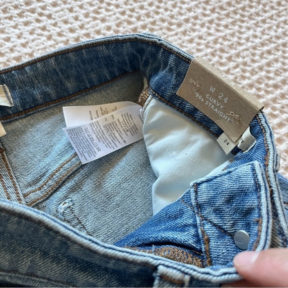 Madewell Curvy 90s Straight High Rise Jeans Size 24 - Picture 4 of 6